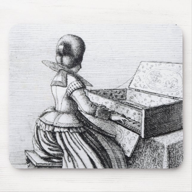 Woman Playing at a Keyboard, 1635 Mouse Mat (Front)
