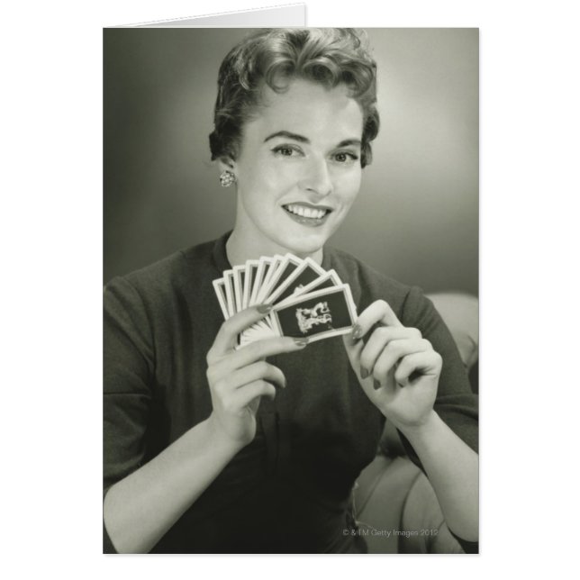 Woman Playing Cards (Front)