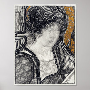 Woman playing cello poster
