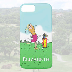 Woman Playing Golf. Personalise. iPhone 8/7 Case