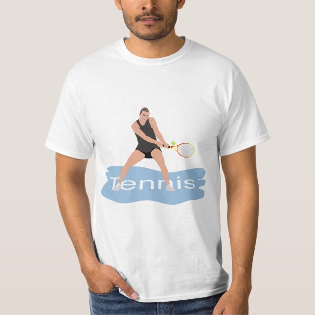 Woman playing in tennis tournament T-Shirt (Front)