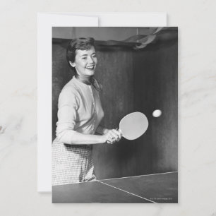 Woman Playing Table Tennis