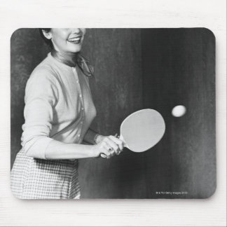 Woman Playing Table Tennis Mouse Mat