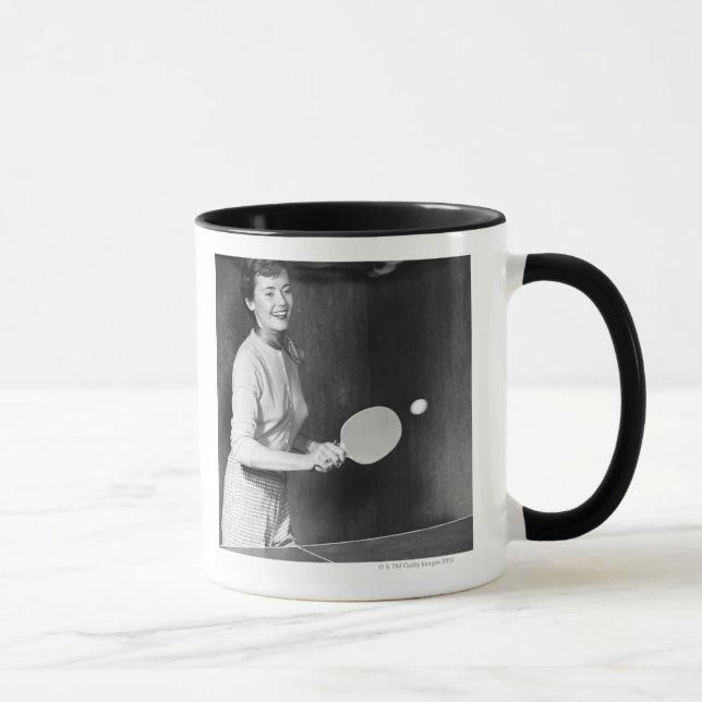 Woman Playing Table Tennis Mug (Right)