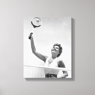 Woman Playing Tennis 2 Canvas Print
