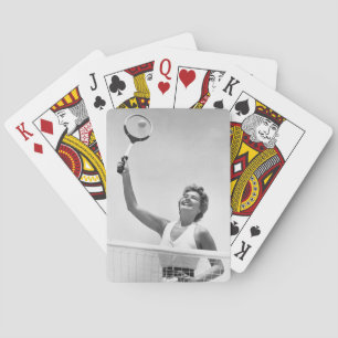 Woman Playing Tennis 2 Cards