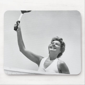Woman Playing Tennis 2 Mouse Mat