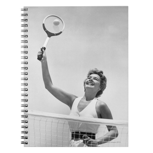 Woman Playing Tennis 2 Notebook (Front)