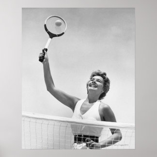 Woman Playing Tennis 2 Poster