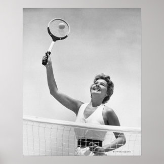 Woman Playing Tennis 2 Poster