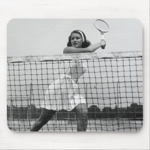 Woman Playing Tennis Mouse Mat