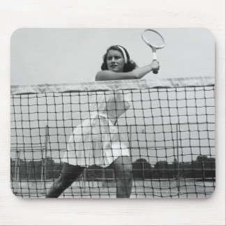 Woman Playing Tennis Mouse Mat