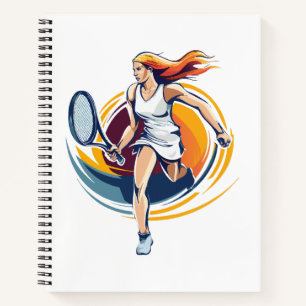 woman playing tennis notebook