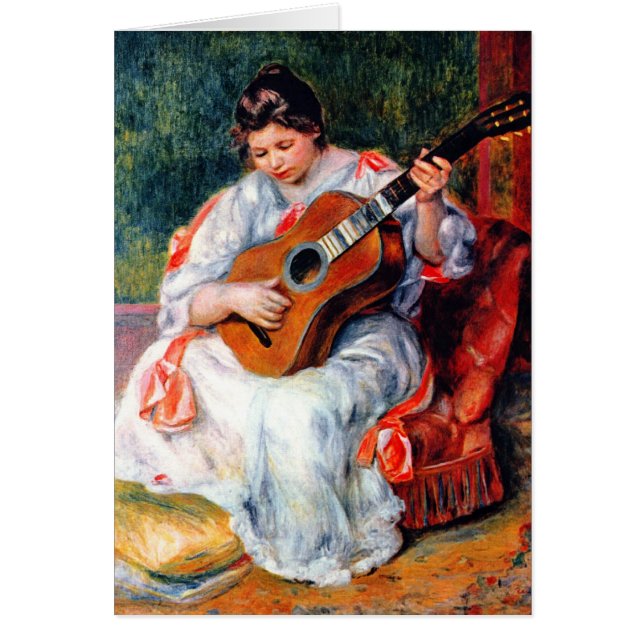 Woman Playing The Guitar by Pierre Renoir (Front)