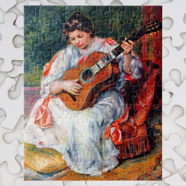 Woman Playing The Guitar by Pierre Renoir Jigsaw Puzzle (Creator Uploaded)