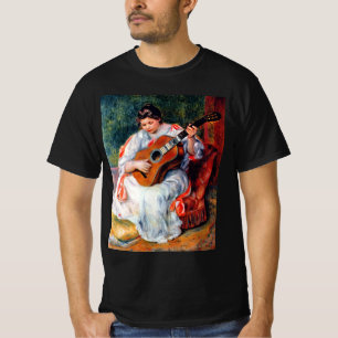 Woman Playing The Guitar by Pierre Renoir T-Shirt