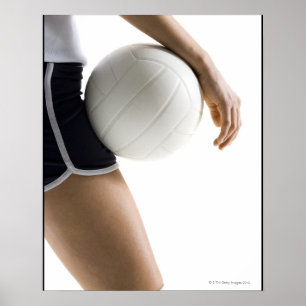 woman playing volleyball poster