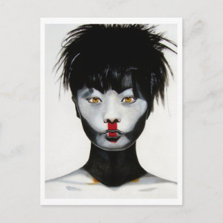 Woman Plug and play Postcard