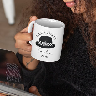 Woman Police Officer   Personalised Coffee Mug