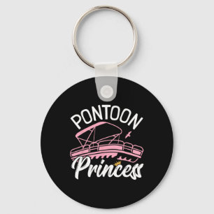Woman Pontoon Boat Girl I Pontoon Princess Pontoon Key Ring