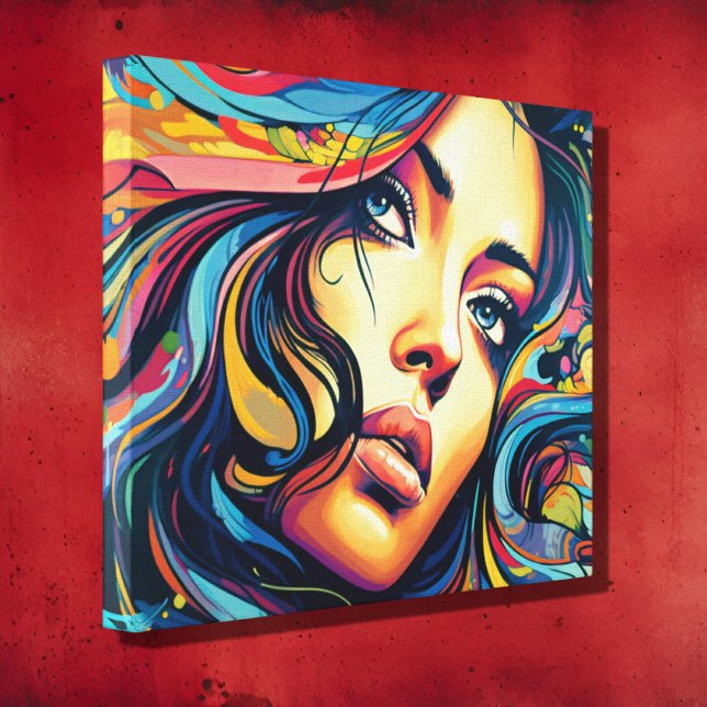 Woman Pop Art Canvas Print (Creator Uploaded)