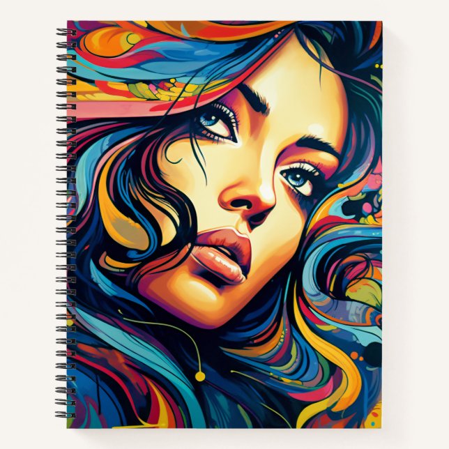 Woman Pop Art Notebook (Front)