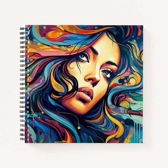 Woman Pop Art Notebook (Front)