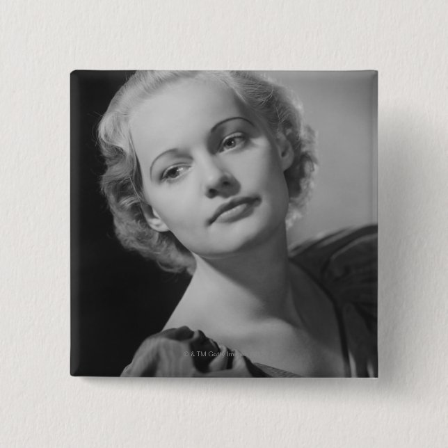 Woman Posing 2 15 Cm Square Badge (Front)
