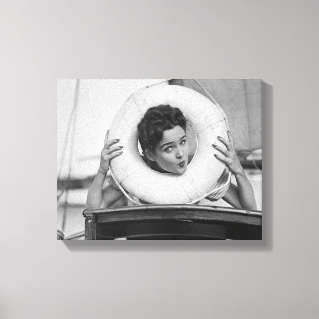 Woman Posing 3 Canvas Print (Front)