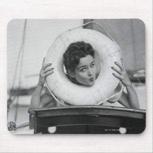 Woman Posing 3 Mouse Mat