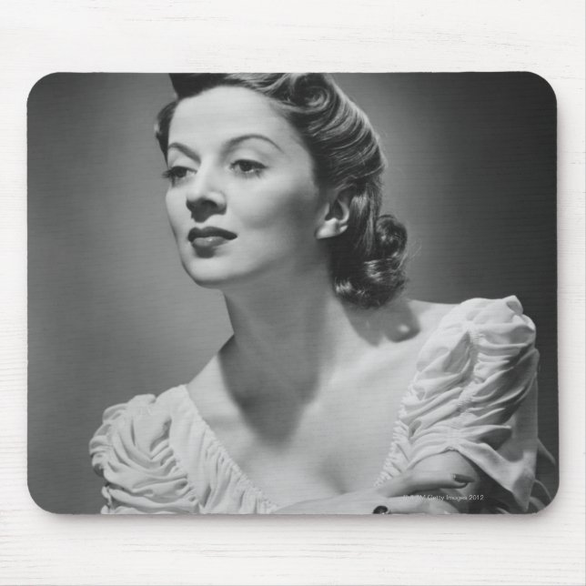 Woman Posing in Studio Mouse Mat (Front)