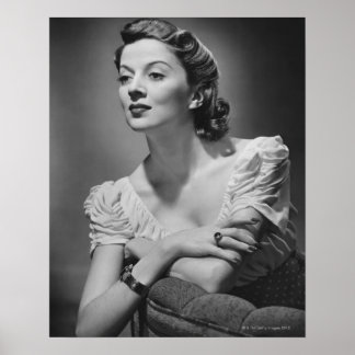 Woman Posing in Studio Poster