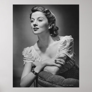Woman Posing in Studio Poster