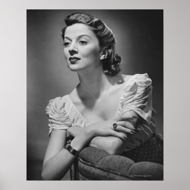 Woman Posing in Studio Poster (Front)
