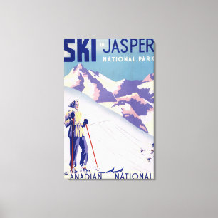 Woman Posing Open Slopes Poster Canvas Print