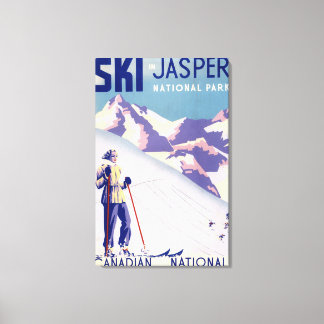 Woman Posing Open Slopes Poster Canvas Print