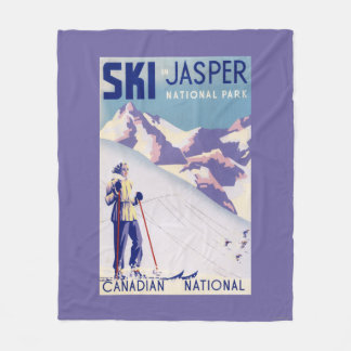 Woman Posing Open Slopes Poster Fleece Blanket