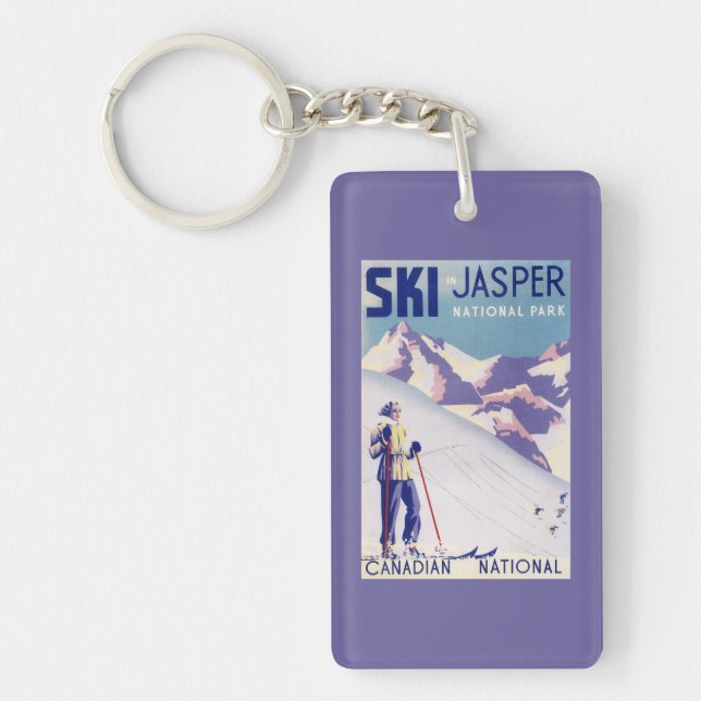 Woman Posing Open Slopes Poster Key Ring (Front)