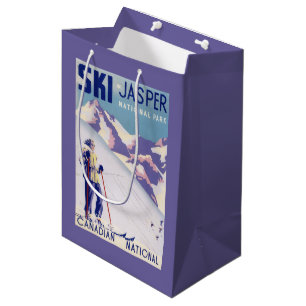 Woman Posing Open Slopes Poster Medium Gift Bag