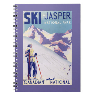 Woman Posing Open Slopes Poster Notebook