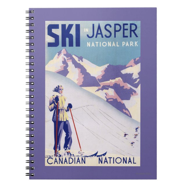 Woman Posing Open Slopes Poster Notebook (Front)