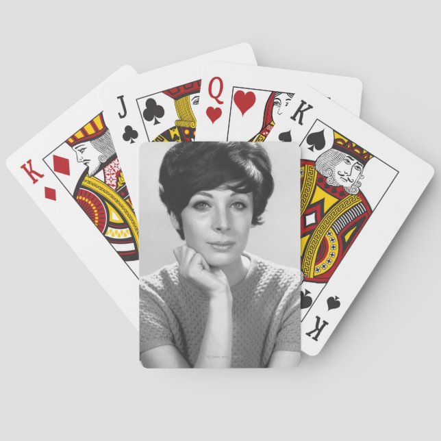 Woman Posing Playing Cards (Back)