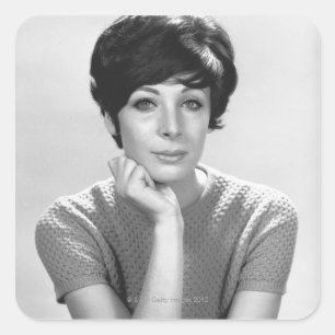 Woman Posing Square Sticker