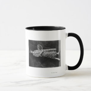 Woman Posing with Tennis Racket Photograph Mug