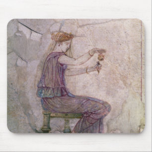 Woman Pouring Perfume into a Phial Mouse Mat