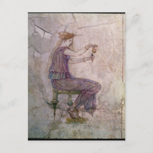 Woman Pouring Perfume into a Phial Postcard