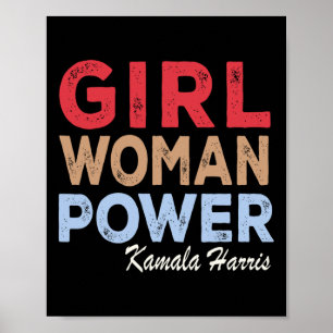 Woman Power Kamala Harris Retro Vintage Poster