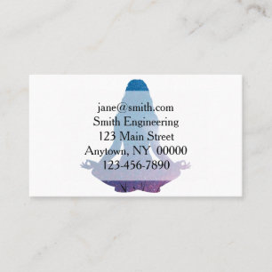 Woman practicing yoga - Choose background color Business Card