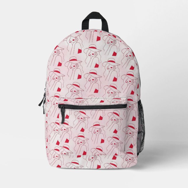 Woman Printed Backpack (Front)