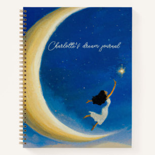 Woman Reaching For A Star Notebook